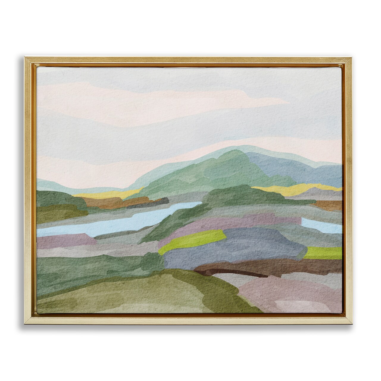 Stupell Industries Green Earth Tones Landscape Floating Frame By Nikita Jariwala